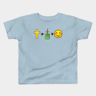 Christ plus Green Smoothies equals happiness Kids T-Shirt